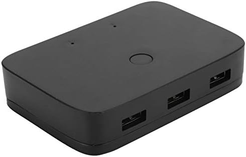 KVM Switcher Box, 2 Port Computer Host 2in1out USB Compartilhamento de teclado Mouse Printer 201H para WindowsLinuxMac