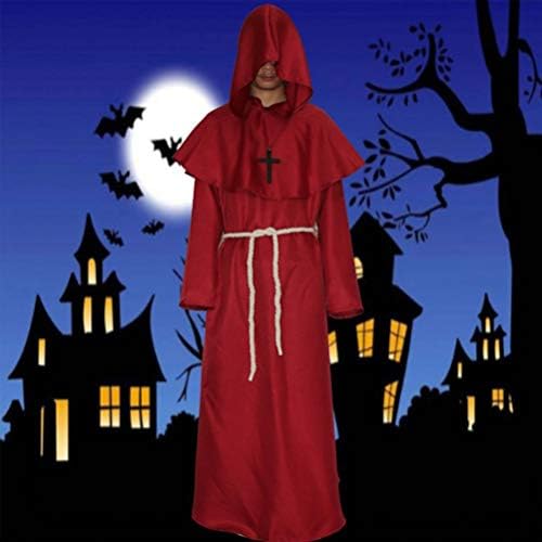 Abaodam Halloween Monks medieval Costume Classic Friar Wizard Cosplay Costume Conjunto de figurinos xxl