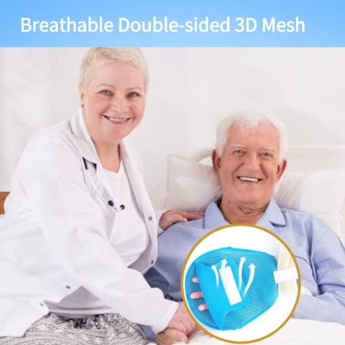 LMARAY 2 PCS Demência Luvas de restrição manual, Segurança respirável Anti -Scratch Mitts Para idosos, útil