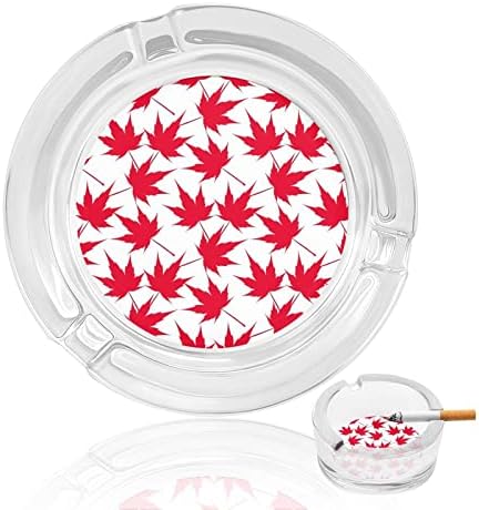 Canada Red Maple folhas cinzeiras de vidro para cigarros lixo à prova de vento