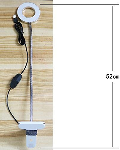 Lâmpada de mesa portátil Moyidhi, clipe recarregável na lâmpada de leitura LED USB para escritório,