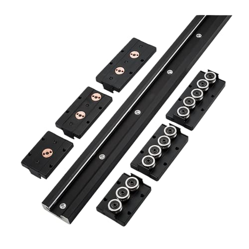 Mssoomm Inner Double Axis Roller Ball Bearing Linear Motion Guide Rail Track SGR10 4PCS L: 1580mm/62.2 inch + 4PCS