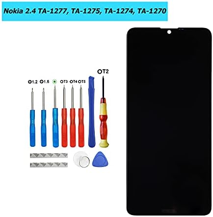 VVSIAEEK LCD Display Compatível com Nokia 2.4 TA-1277, TA-1275, TA-1274, TA-1270