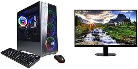 CyberPowerpc Gamer Xtreme VR PC e Acer SB220Q BI 21,5 polegadas HD Full IPS Ultra-Fhor Frame Monitor, Black,