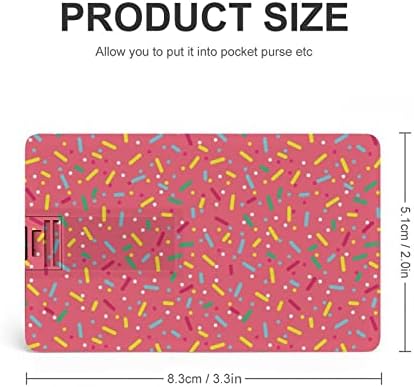 Sprinkles coloridos esmalte de donut useb stick stick stick de negócios flash-drives cartão de crédito cartão