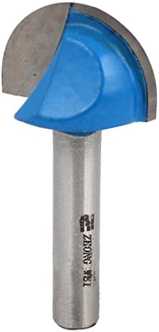 Ferramenta de tom prateado aexit azul 1/4 x 7/8 Ferramenta de bits do roteador de caixa de cove cor de madeira