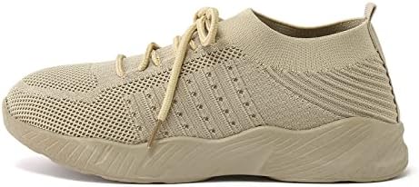 Sneakers Sports Sapatos femininos Ladies Mosh de cor sólida Mesh respirável redondo dedo do pé