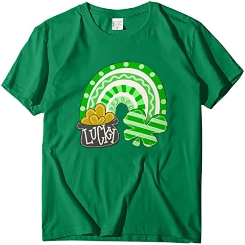 Yubnlvae St Patrick's Day T for Women Solid Color Casual o Neck Plus Size Holiday Irish Camisetas