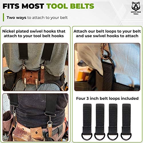 Suspenders de cinto de ferramentas para serviço pesado para homens e mulheres, cinto do cinto de serviço