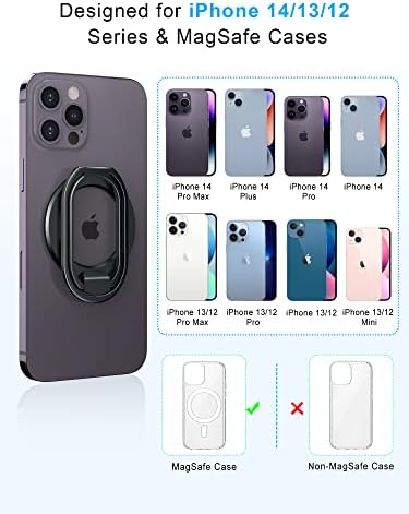 SuperOne Bundle Mag Safe iPhone 14 Pro Case com Stand & Mag Seguro Phone Ring Holder 【Compatível