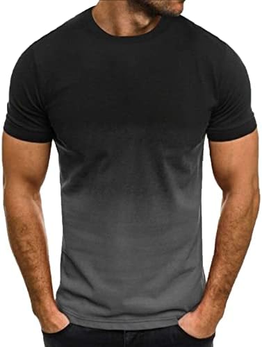 Camiseta para homens - gradiente masculino de manga curta camisetas de verão camisetas de moda de rua