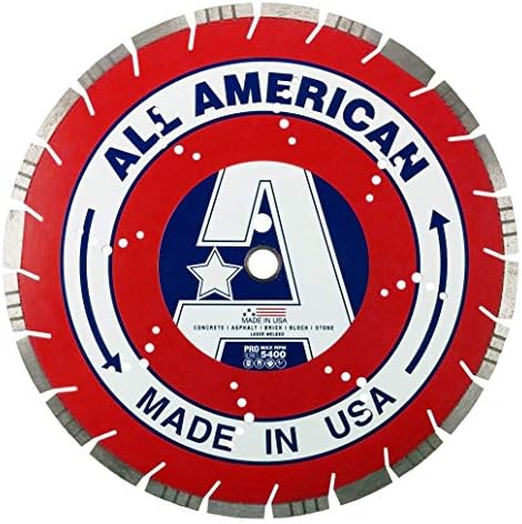 14 polegadas fabricadas nos EUA All American Diamond Blade com Proteção de Undercut de segmento de queda