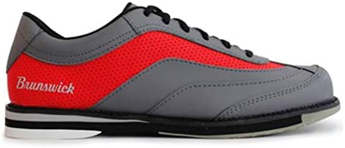 Brunswick Modern Rampage Sapatos de boliche de tumulto à direita Grey/Red 10,5 M Us