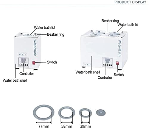 Banho de água termostática digital Mehaoc, 1/2/4/6 Hole aquecimento científico de água de temperatura constante