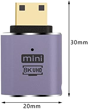 Gintoyun 8k mini hdmi para adaptador hdmi 2.1 versão mini hdmi masculino para hdmi adaptador feminino