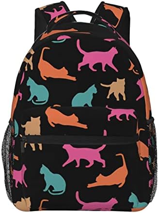 Backpack de laptop de viagem gato feminino bookbag backpack da escola leve para garotas Backpack da faculdade