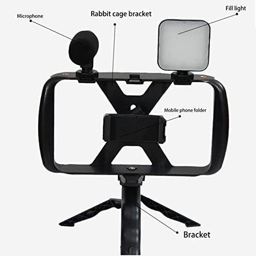 Tripod Selfie Stick - 4 em 1 Kit de tripé de transmissão ao vivo ajustável, suporte para celular