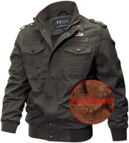 Ymosrh masculino casaco de outono masculino roupas militares zíper bolso de casacos de moda de casaco
