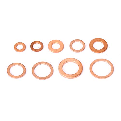 Hilitand 200pcs/set m5-m14 lavadoras de cobre sólidas Hardware profissional de anel plano.