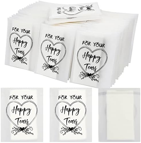 60 pacotes Tamanho da viagem Tecidos de casamento para suas lágrimas felizes, maços de lenços de papel
