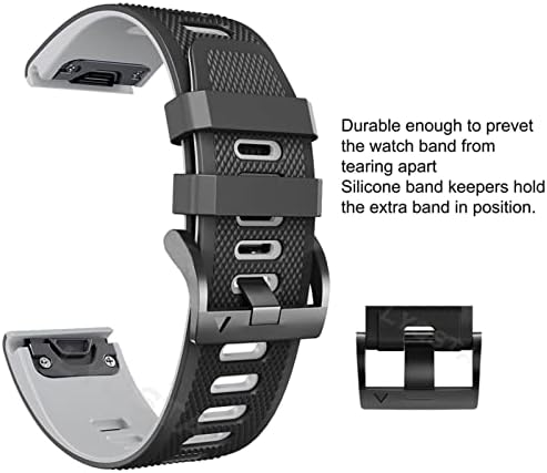 Eidkgd 22 26mm Smart Watch tiras para Coros Vertix 2 Soft Silicone Smartwatch para Garmin Fenix ​​6 5x 6x