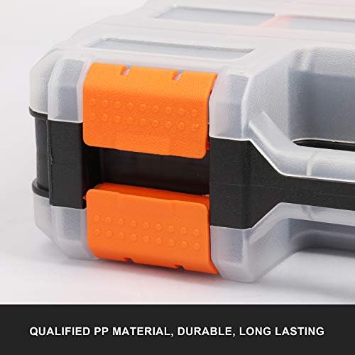 Casoman Double Side Tool Organizer com polímero resistente ao impacto e divisores de plástico removíveis