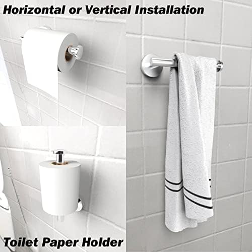 Anel de toalha de papel de papel higiênico Anel de níquel escovado Acessórios para banheiros de parede Montagem