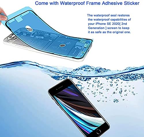 Duas telas: diykitpl para iPhone SE2020 Solução Substituição LCD Black 4,7 polegadas, para iPhone 8 Plus