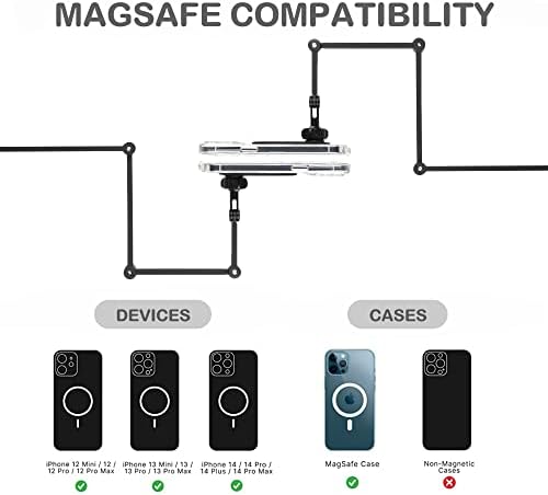 Metisinno compatível para montagem de telefone MagSafe Stand para mesa, suporte de telefone de mesa dobrável para