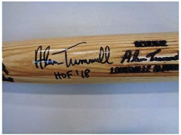 Alan Trammell Modelo de jogo autografado Louisville Slugger Bat inscrito Hof 18