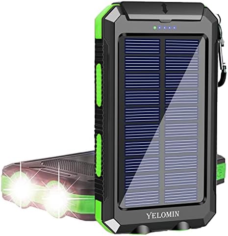 3 pacote 20000mAh Telefone carregador solar Banco de energia solar portátil com lanternas duplas