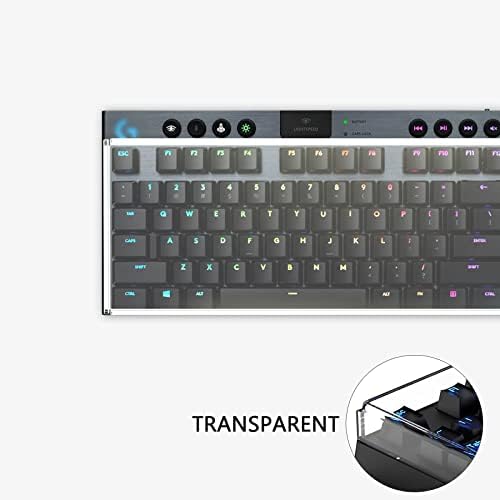 Geekria tenkeyless tkl teclado tampa de poeira, tampa de teclados de acrílico transparente para 80% compacto