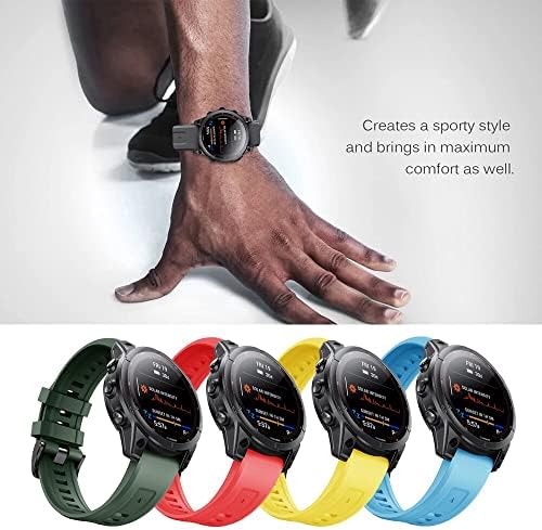 EEOMOIK 22 26mm Silicone Watch Band tapas para Garmin Fenix ​​6x 6 Pro 7x 7 5 5x 3 3HR 945 Smartwatch Bracelet Liberação rápida pulseira