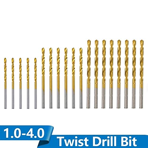 Twist Drill Bit Set Coated 1,0mm-4,0mm Bit Bits Definir ferramentas de perfuração de energia de aço alta
