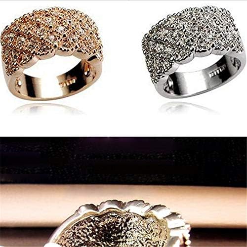 Kolesso moda estilo único cristal ouro e prata banhados e selvagens anel de casamento para mulheres-40317