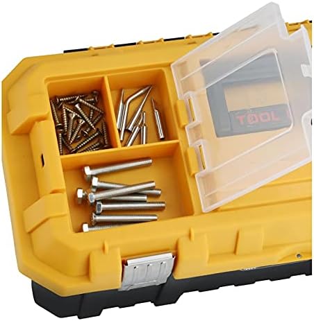 Kit de ferramentas Caixa de ferramentas de ferramentas de transporte com alça e trava Segurada inclui bandeja