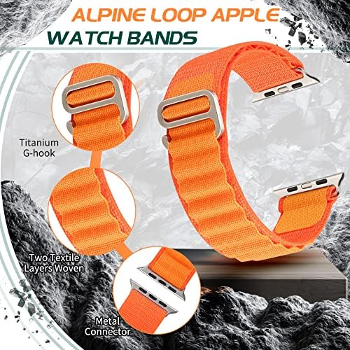 WNIPH Alpine Loop Band Compatível com Apple Watch Ultra 49mm 45mm 44mm 42mm 41mm 40mm 38mm, bandas