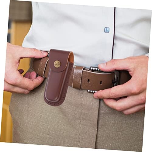 Yardwe Leather Knife Caixa de bolsa de bolsa de bolso protetor de bolso EDC Boleteira Bolsa de cintura Panqueca