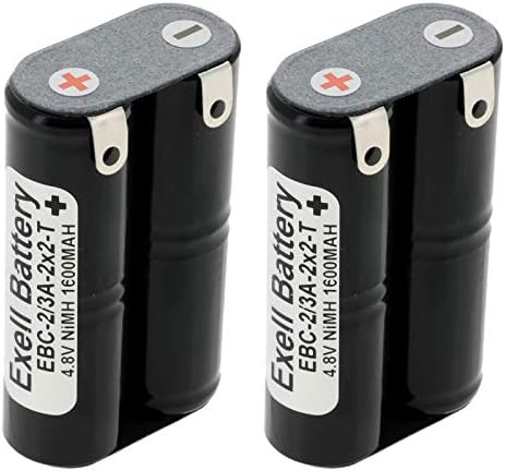2x Exell 4.8V 1600mAh NIMH Bateria com guias para hobby pacote unidades de controle remoto