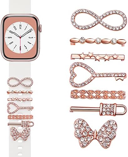 Apple Watch Band Charms, Charms de anel decorativo de metal fofo Charms para Iwatch Series 7 6
