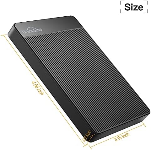Unionine 1TB Ultra Slim Portable Drive rígido externo HDD-USB 3.0 para PC, Mac, Laptop, PS4, Xbox