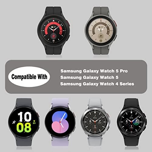 Galaxy Watch 5 Pro Bands 45mm/Galaxy Watch 5 Bands 44mm 40mm, sem gap Silicone Sport Bands Compatível
