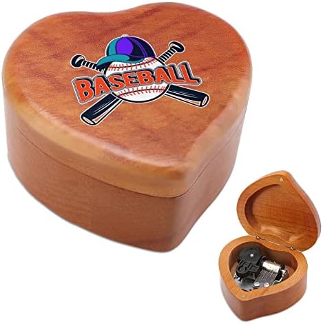 Eu amo beisebol madeira caixa de madeira