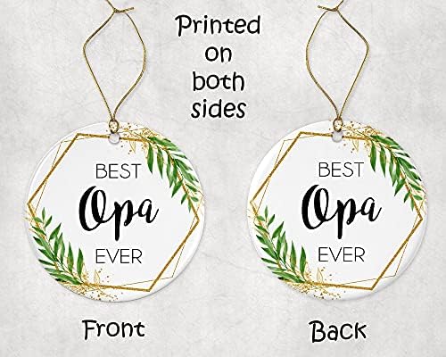 Ornamento de Natal da Adazzoo Opa - Ornamento de Natal para OPA da sobrinha - OPA Gifts for Nephews - Melhor