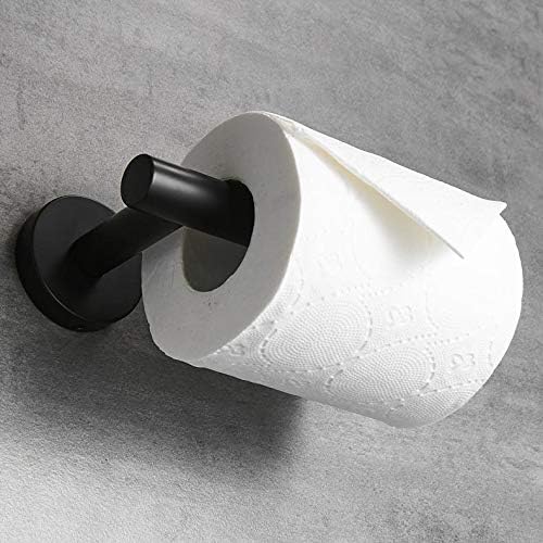 Razzum banheiro papel higiênico suporte de parede preta montada na parede rack de aço inoxidável