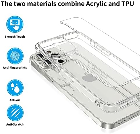 Compatível com o iPhone 13 Pro 6,1 polegadas, a tampa do para-choques de backshock transparente à prova