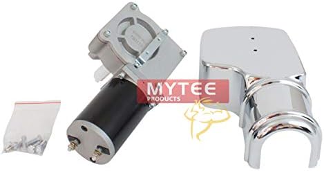 Mytee Products 900W 60: 1 Motor TARP para sistemas de lona de caminhão basculante com tampa cromo 12VDC / 47