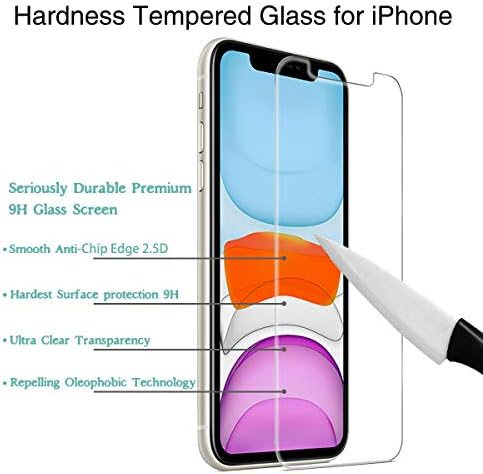 Lenyes Screen Protector Compatível para iPhone 11 XR Vidro temperado de vidro temperado de 6,1