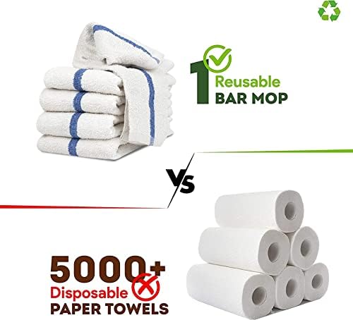 Toalhas de esfregona de barra tamanho 16 x19- algodão altamente absorvente pano de limpeza, toalha