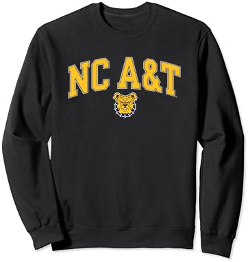 A Carolina do Norte A&T Aggies Arch Over Logo Oficialmente licenciado Sweatshirt